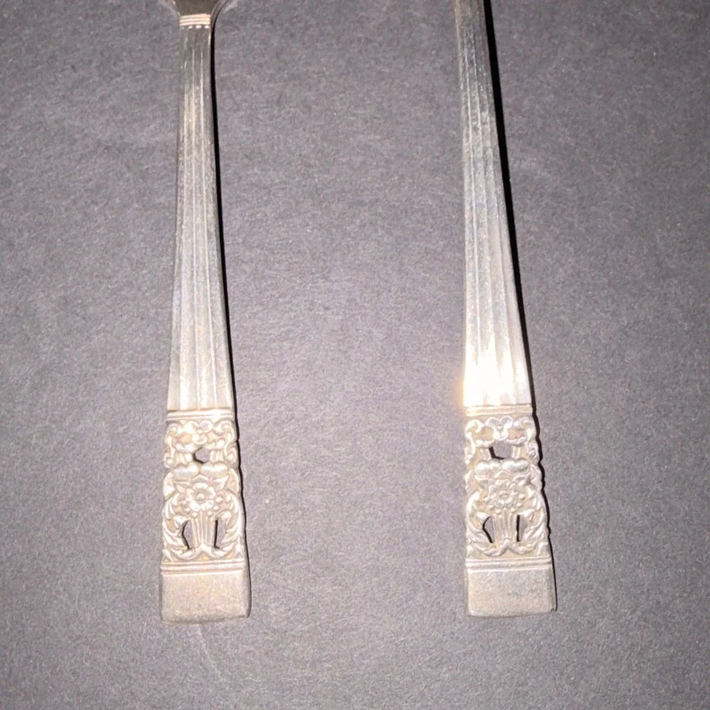 Vtg Oneida~Community 1936 Coronation Serving Set 4 PCs Ladel/Spoon/Slotted Spoon